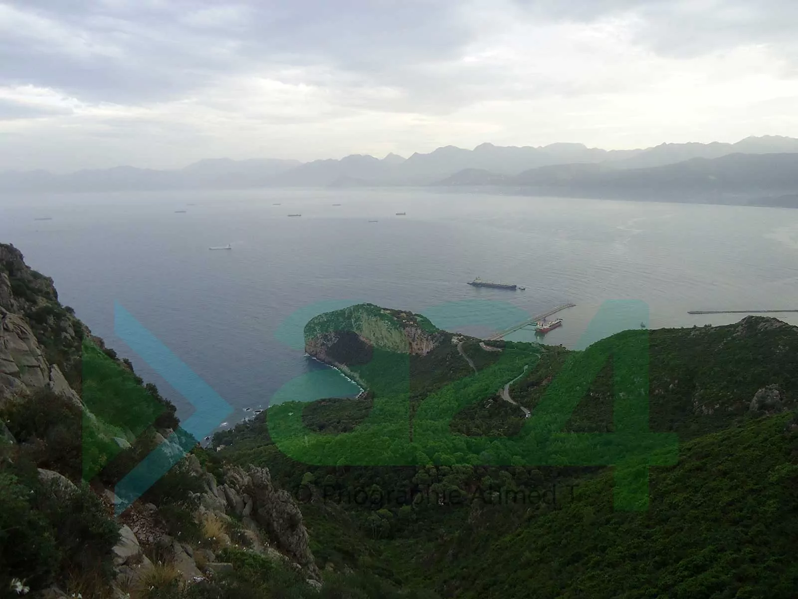 Vue panoramique de la baie de Bgayet - Kabylie